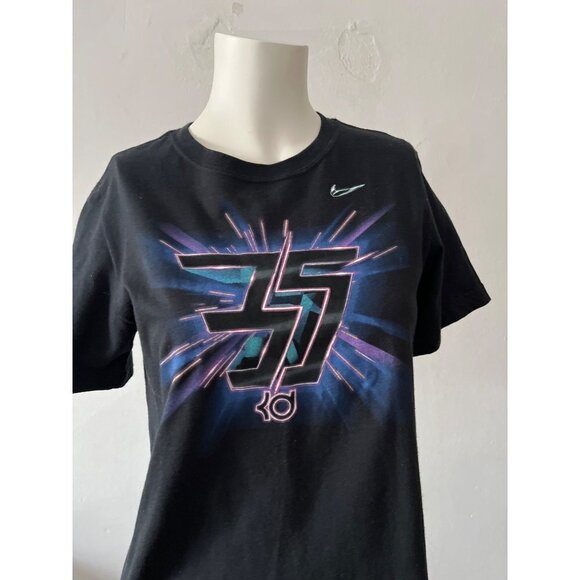 Nike Dri-fit Kevin Durant Short sleeve tee Size M black purple graphic starburst - Picture 2 of 7